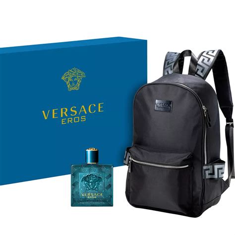 versace cologne set with backpack